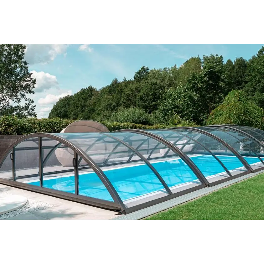 Pooltak Klasik 3×6 med klar kanalplast och extra starka profiler